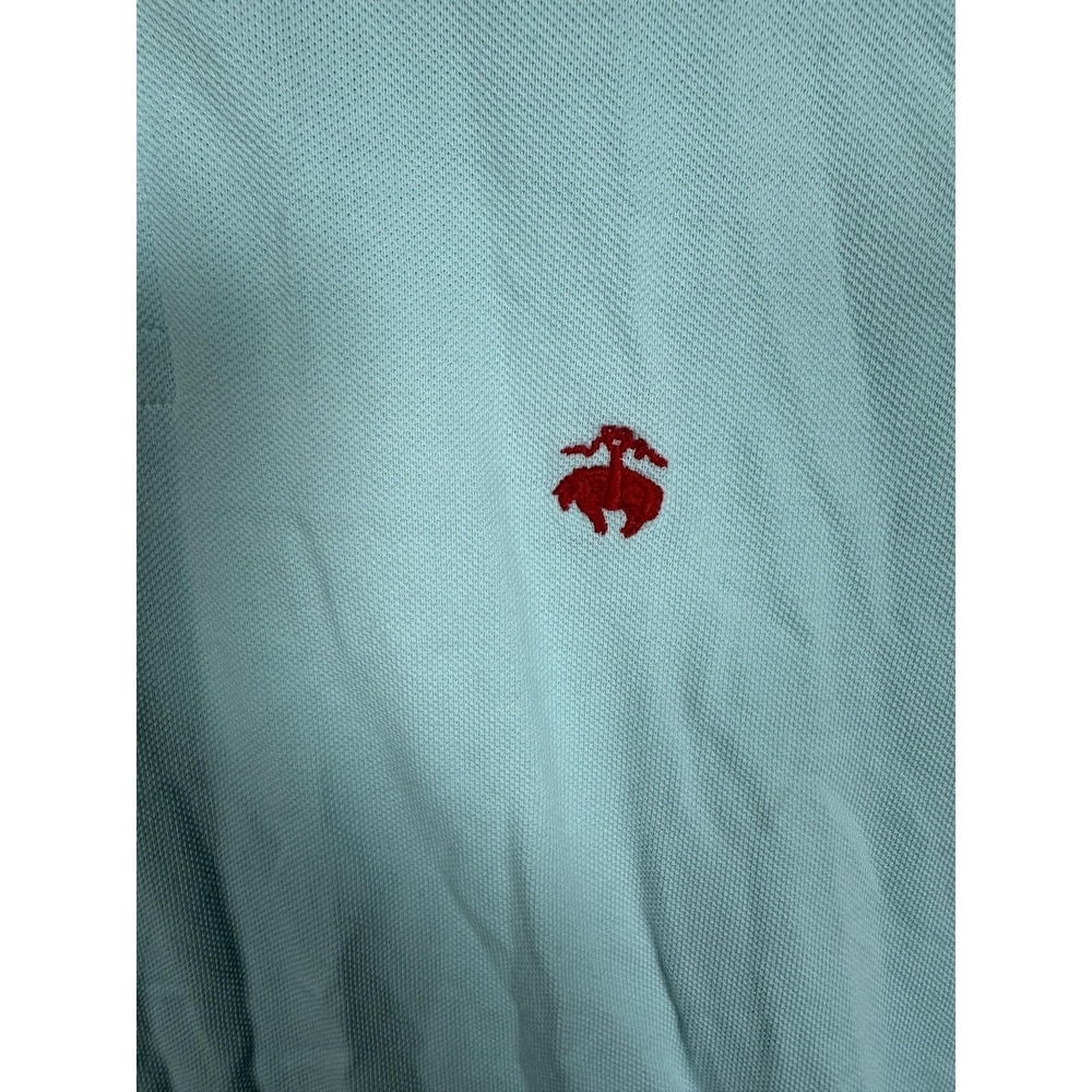 Brooks Brothers Polo Shirt Mens Large Light Blue Performance Pique Original Fit - Picture 3 of 8
